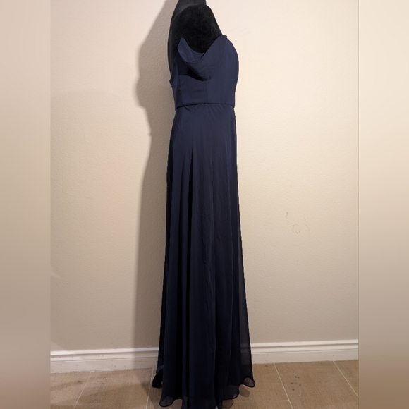 AFTER SIX Women’s Off the Shoulder Evening Gown Navy Blue Size 6 R NWOT - Picture 6 of 11